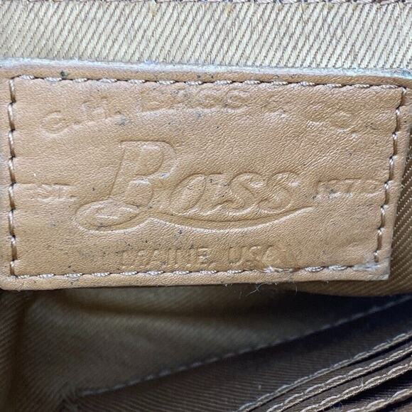 G.H. Bass Leather Purse Tan Brown Tote Bag Shoulder Bag Handbag Carryall - Picture 2 of 16